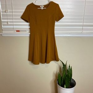 Forever21 Mustard Skater Dress
